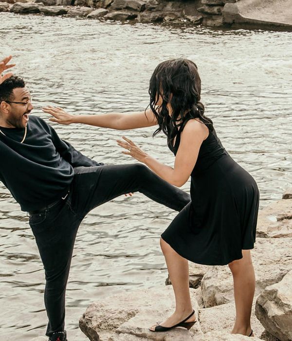 Woman feeling energetic and balanced in a bright, natural setting.